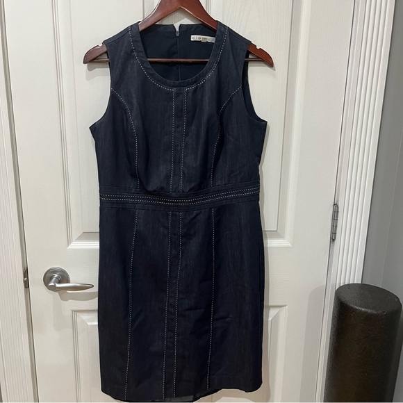 Cleo blue sleeveless zipper back dress size 10 - Picture 3 of 10